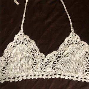 Knit bikini top